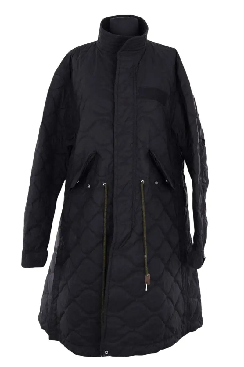 Manteau Sacai Noir en Synthétique, taille L - Seconde Main