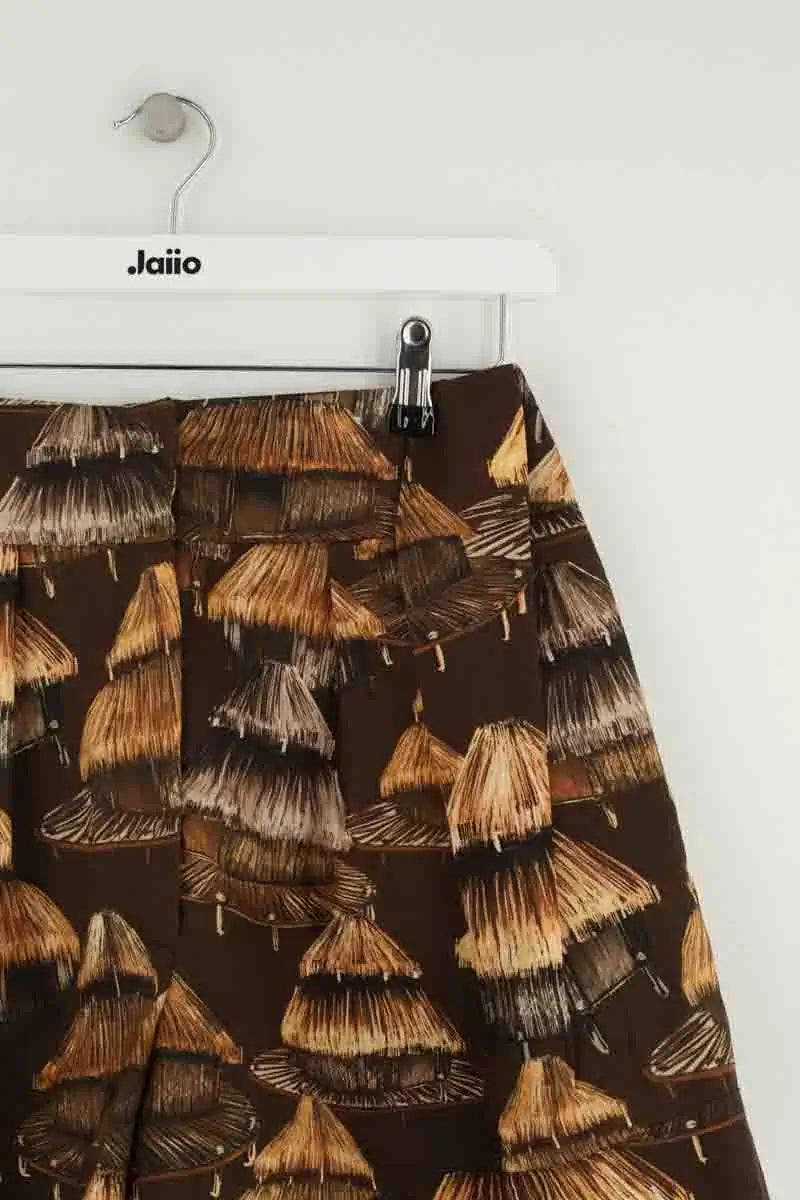 Mini short Farm Rio Marron en Synthétique
