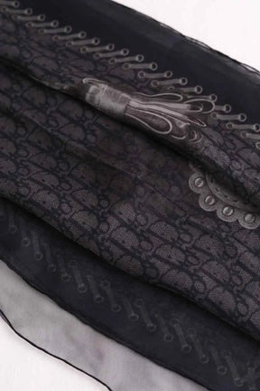 Chèche Dior Noir en Soie
