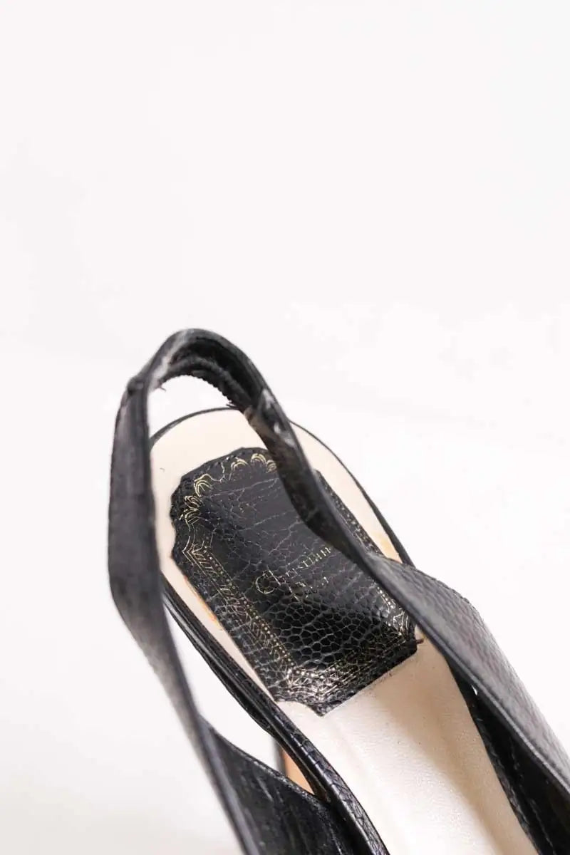 Talons Dior Noir en Cuir