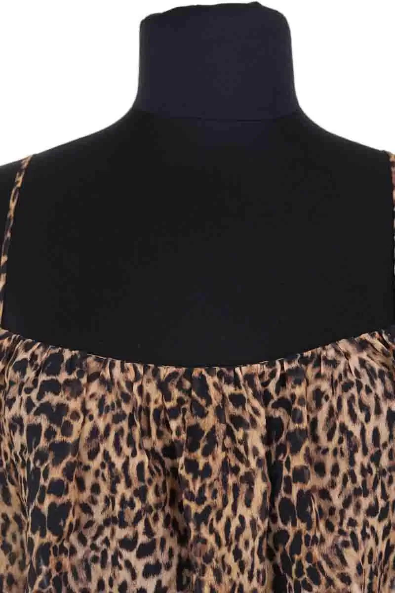 Robe Saint Laurent Marron en Soie