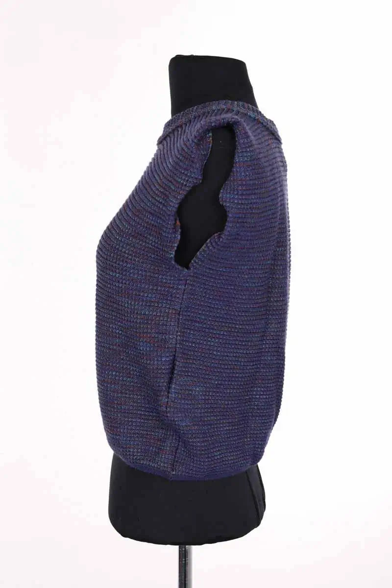 Pull sans manches Molli Marine en Viscose