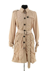 Trench-coat Burberry Beige en Synthétique, taille S - Seconde Main