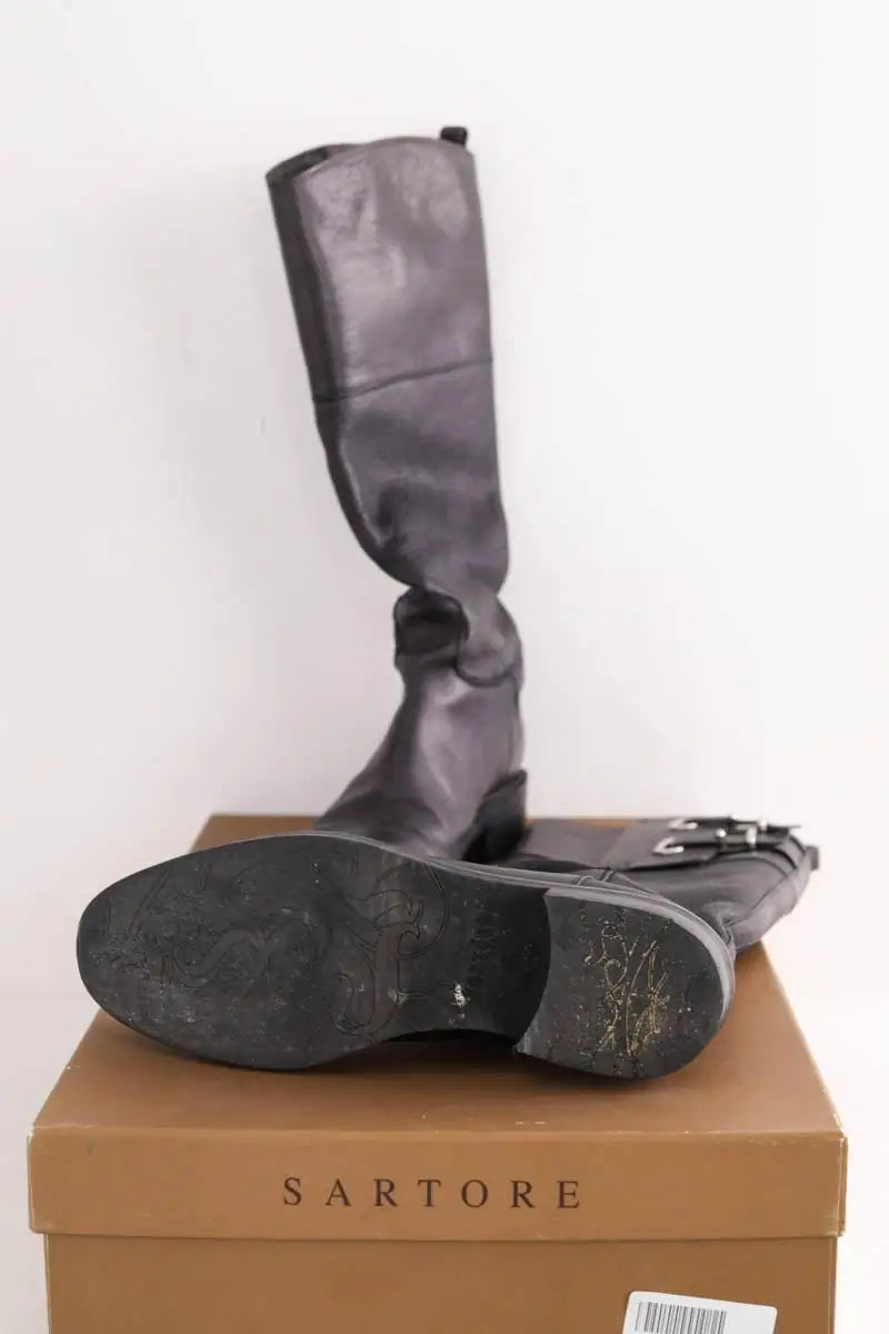 Bottes Sartore Noir en Cuir