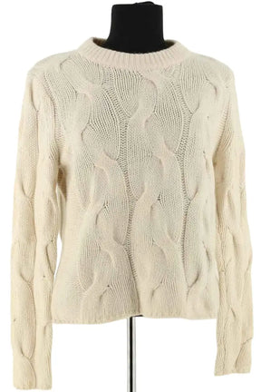 Pull Eric Bompard Ecru en Cachemire, taille M - Seconde Main