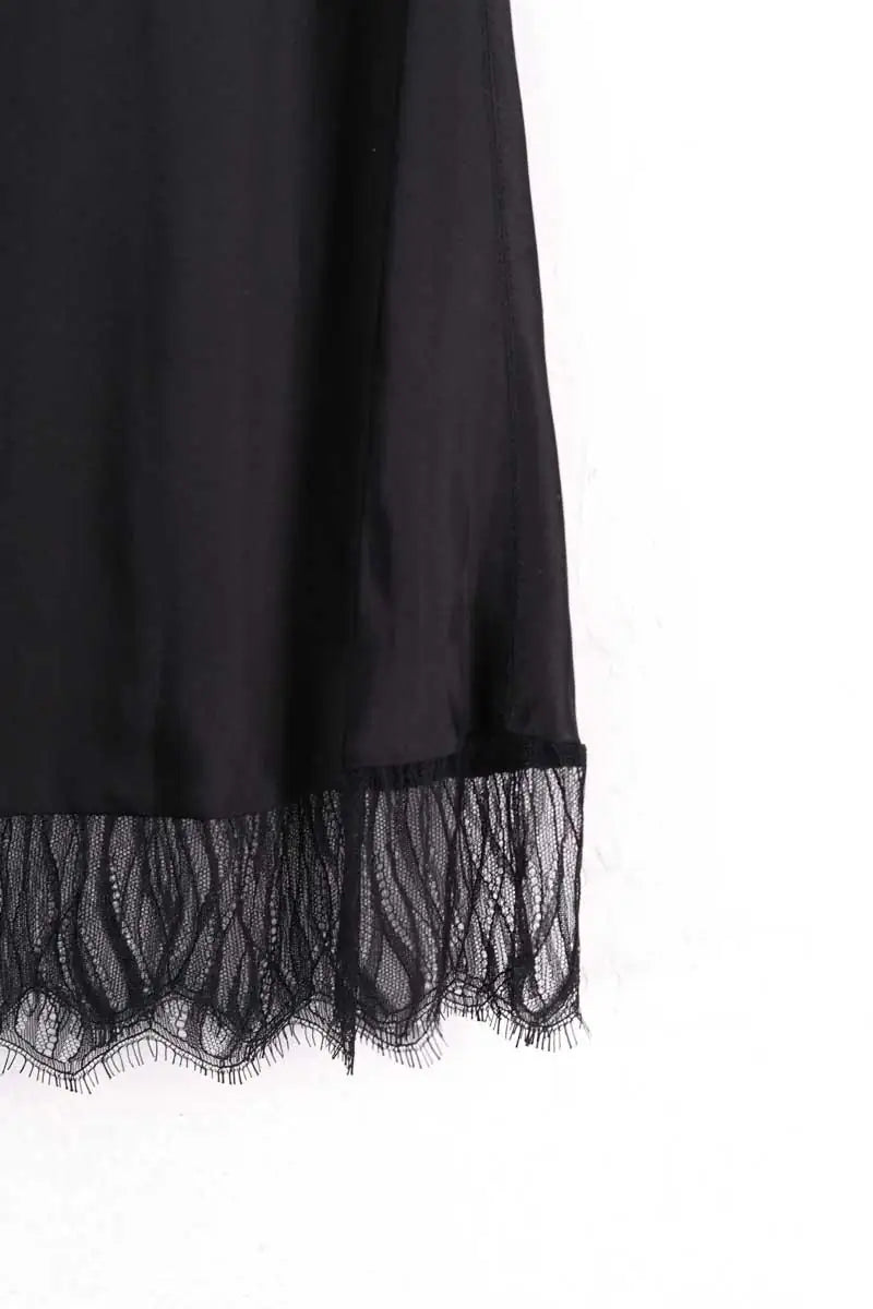 Jupe The Kooples Noir en Soie