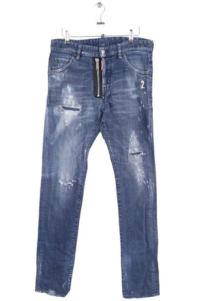 Jean slim Dsquared2 Bleu en Coton, taille XL - Seconde Main