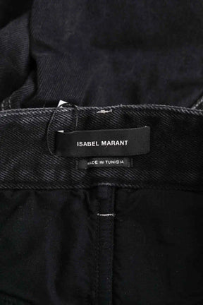 Jean droit Isabel Marant Noir en Coton