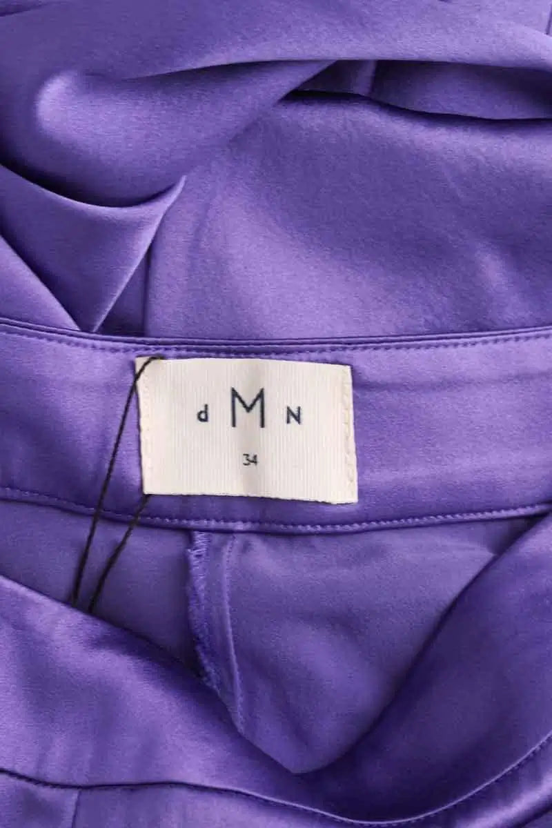 Pantalon droit DMN Violet en Soie