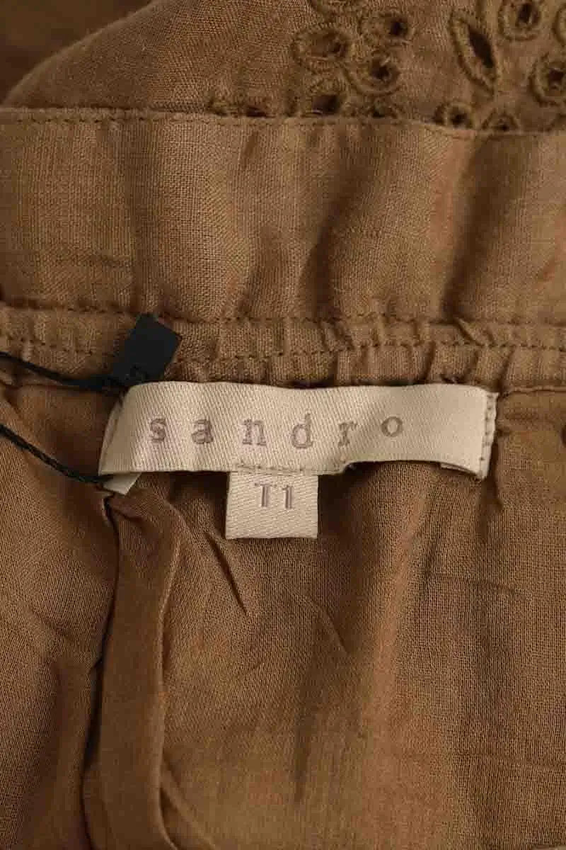 Jupe Sandro Camel en Lin