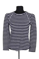 T-shirt Veronica Beard Marine en Coton, taille XS - Seconde Main