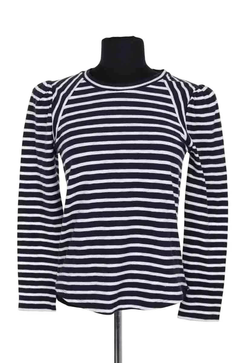 T-shirt Veronica Beard Marine en Coton, taille XS - Seconde Main