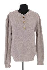 Pull Balzac Beige en Laine, taille S - Seconde Main