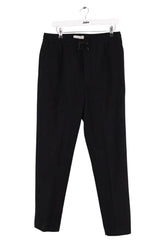Pantalon droit Ami Noir en Laine, taille S - Seconde Main