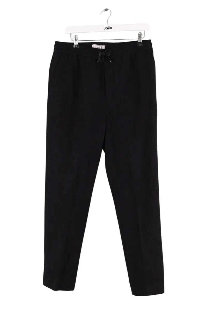 Pantalon droit Ami Noir en Laine, taille S - Seconde Main