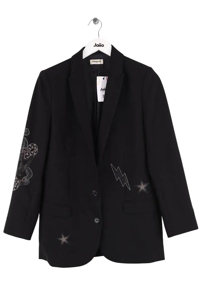 Blazer Zadig & Voltaire Noir en Synthétique, taille S - Seconde Main