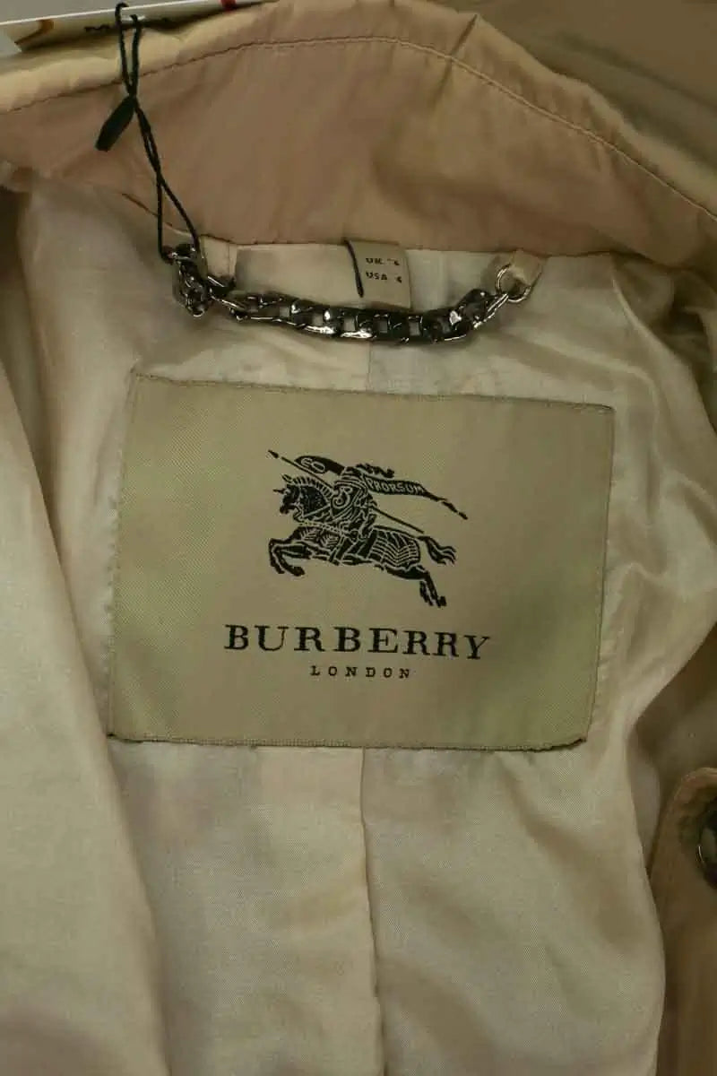 Trench-coat Burberry Beige en Synthétique