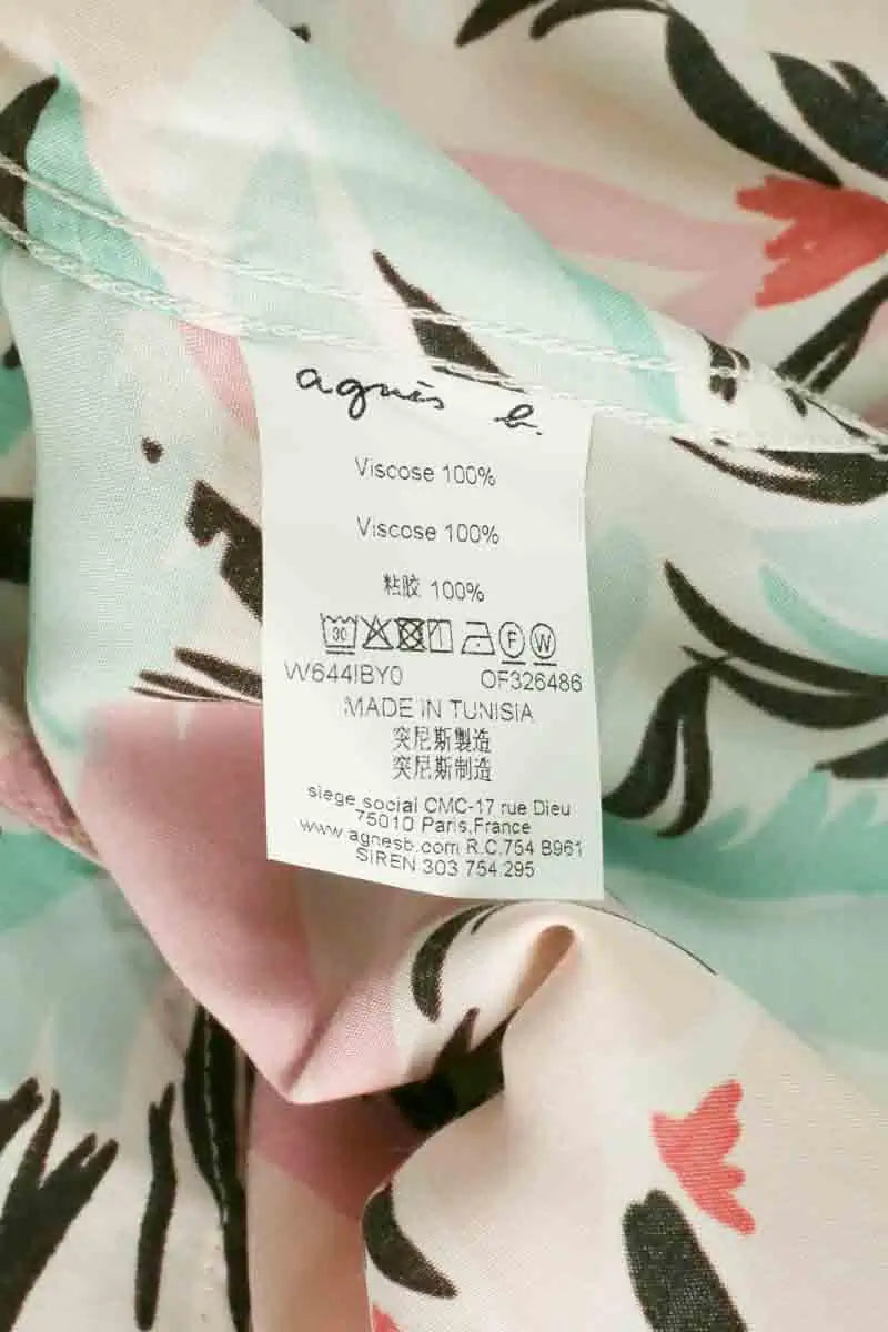 Chemise Agnès B. Multicolore en Viscose