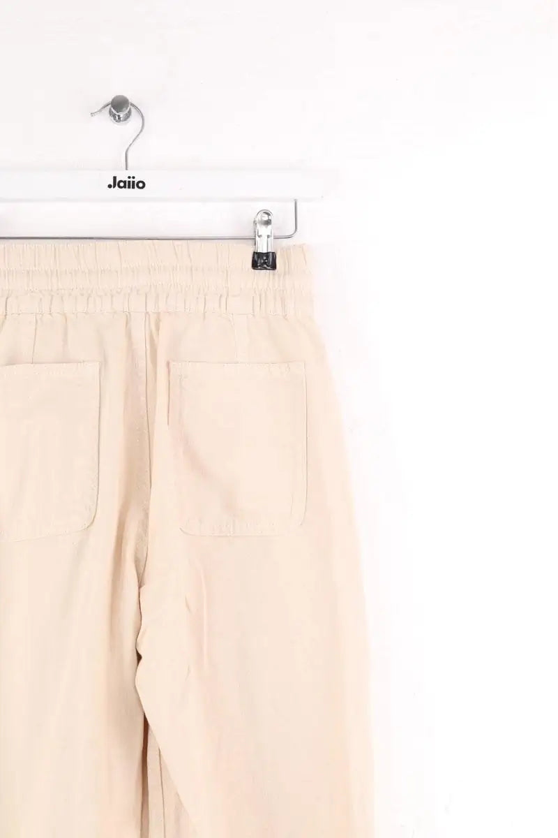 Pantalon droit Ba&Sh Ecru en Coton