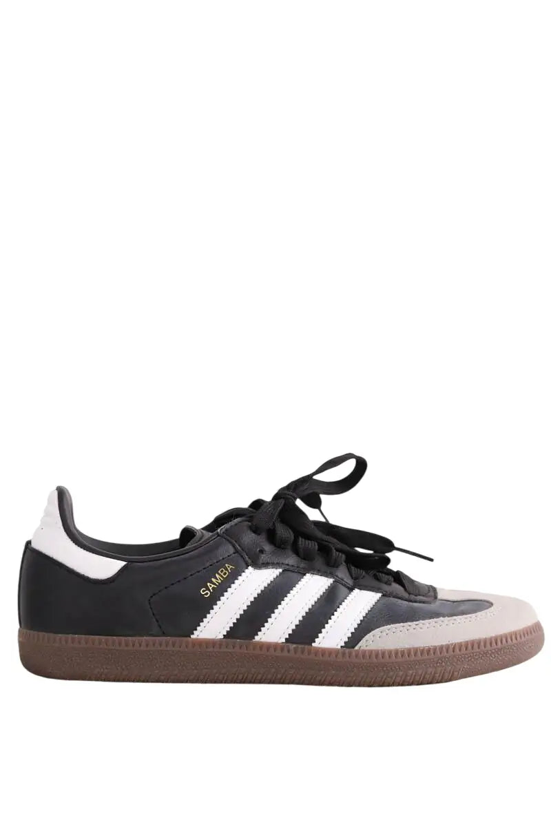 Baskets Adidas Noir en Cuir, taille 38 - Seconde Main