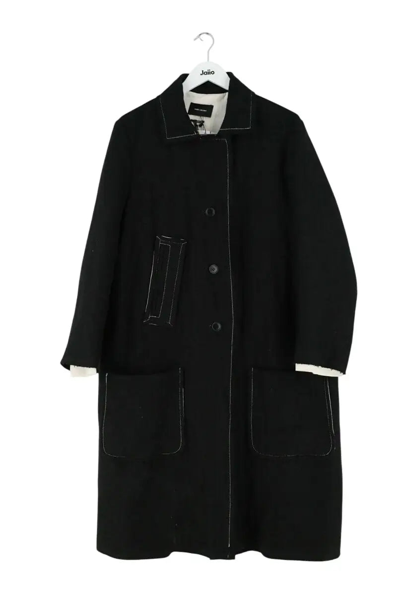 Manteau Isabel Marant Noir en Laine, taille S - Seconde Main
