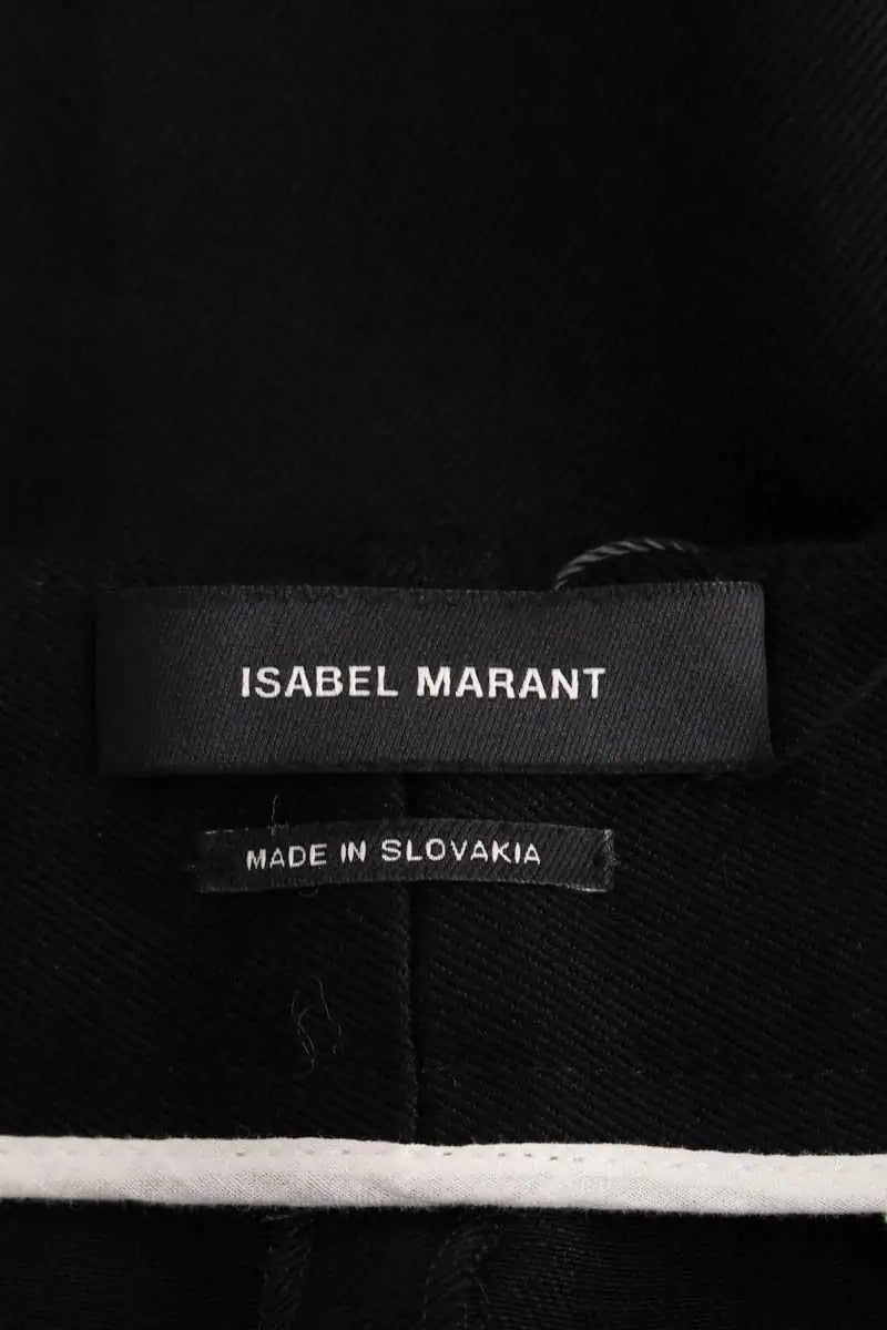Pantalon droit Isabel Marant Noir en Viscose