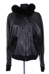 Blouson John Galliano Noir en Cuir, taille L - Seconde Main