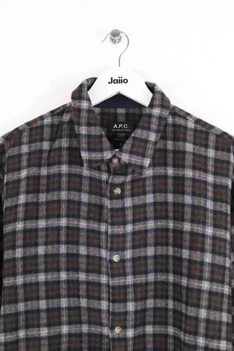 Chemise APC Kaki en Laine