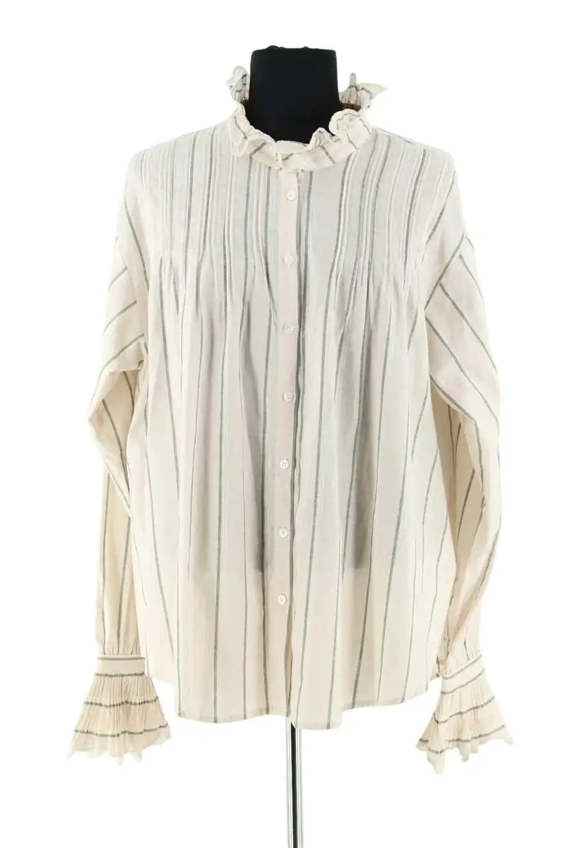Blouse Claudie Pierlot Beige en Synthétique, taille M - Seconde Main