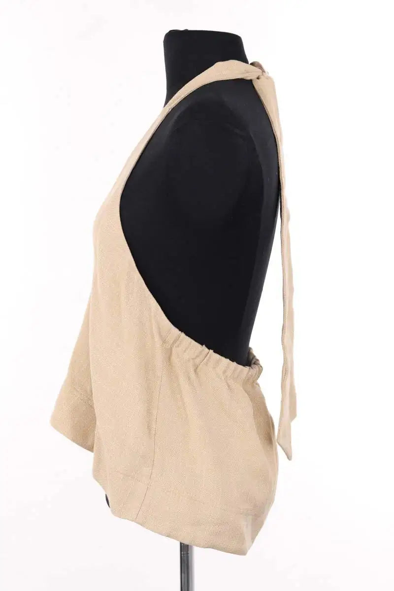 Top sans manche Sézane Beige en Viscose