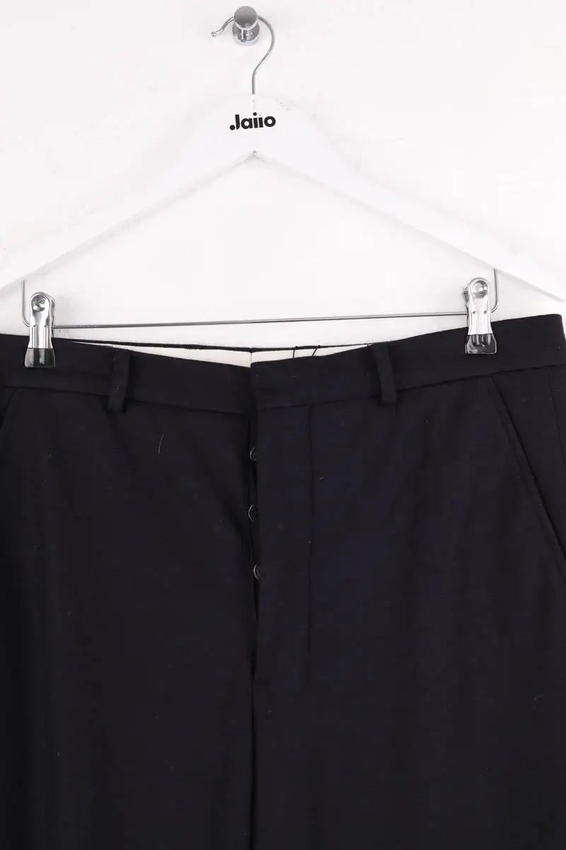 Pantalon droit Ami Noir en Laine