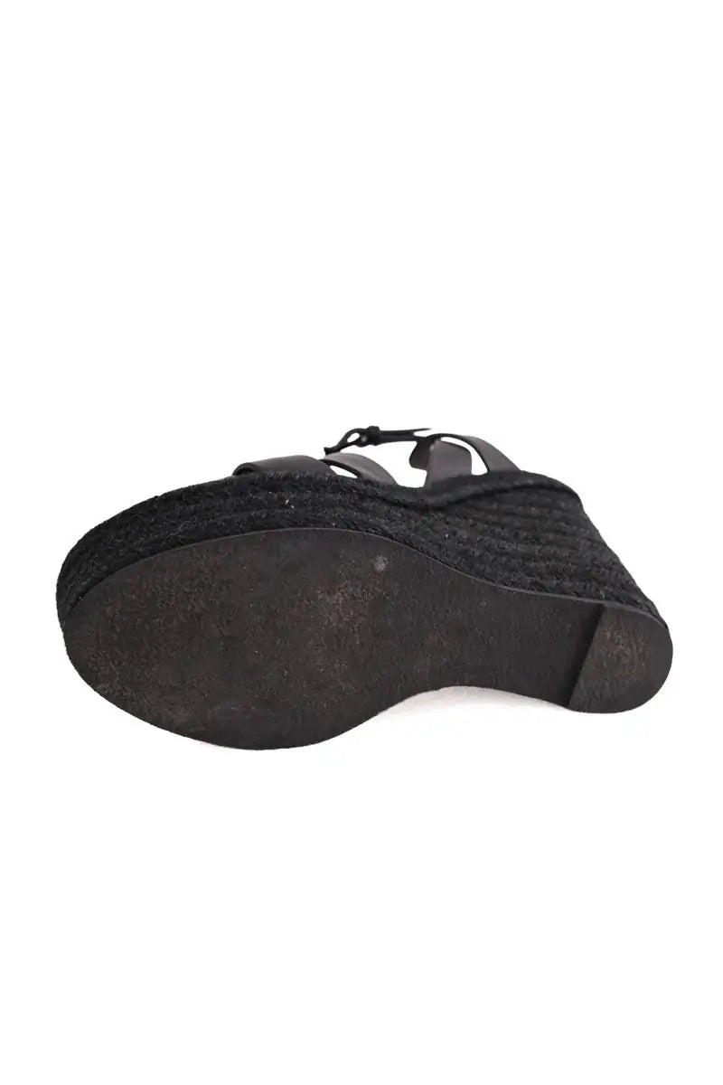 Sandales Saint Laurent Noir en Cuir