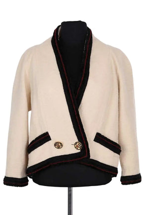 Veste Chanel Beige en Cachemire, taille M - Seconde Main