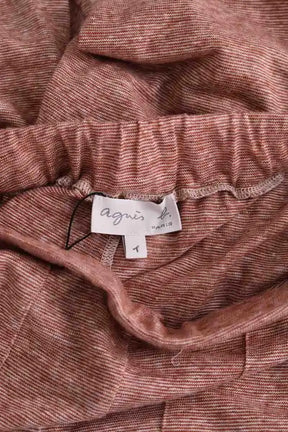 Pantalon droit Agnès B. Beige en Lin