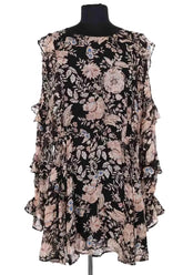Robe Sézane Noir en Viscose, taille M - Seconde Main