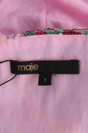 Top sans manche Maje Rose en Paillettes