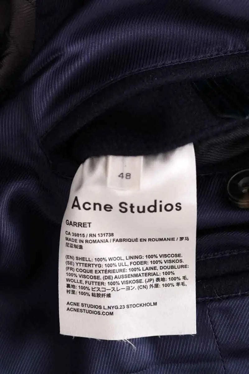 Manteau Acne Studios Bleu en Laine