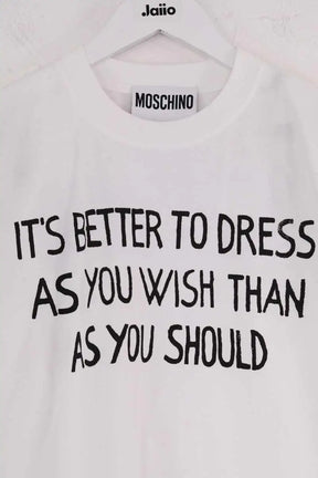 T-shirt Moschino Blanc en Coton