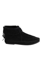 Boots Minnetonka Noir en Daim, taille 39 - Seconde Main