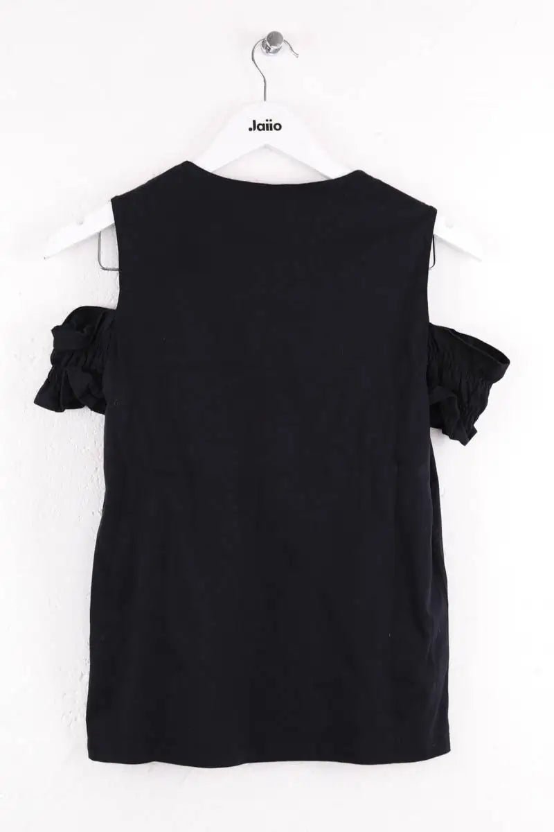 Top Maje Noir en Coton