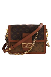 Sac à bandoulière Louis Vuitton Sac Dauphine MM Marron en Cuir - Seconde Main