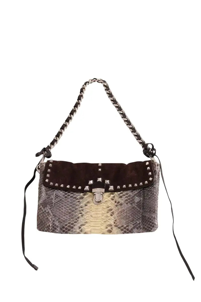 Mini sac Prada Marron en Cuirs exotiques - Seconde Main