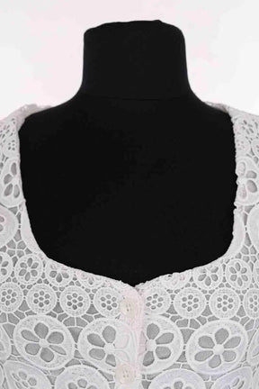 Top Maje Blanc en Coton