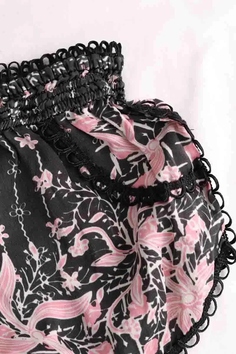 Mini short Poupette St Barth Noir en Soie