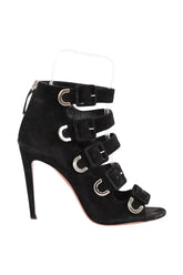 Talons Aquazzura Noir en Daim, taille 38 - Seconde Main