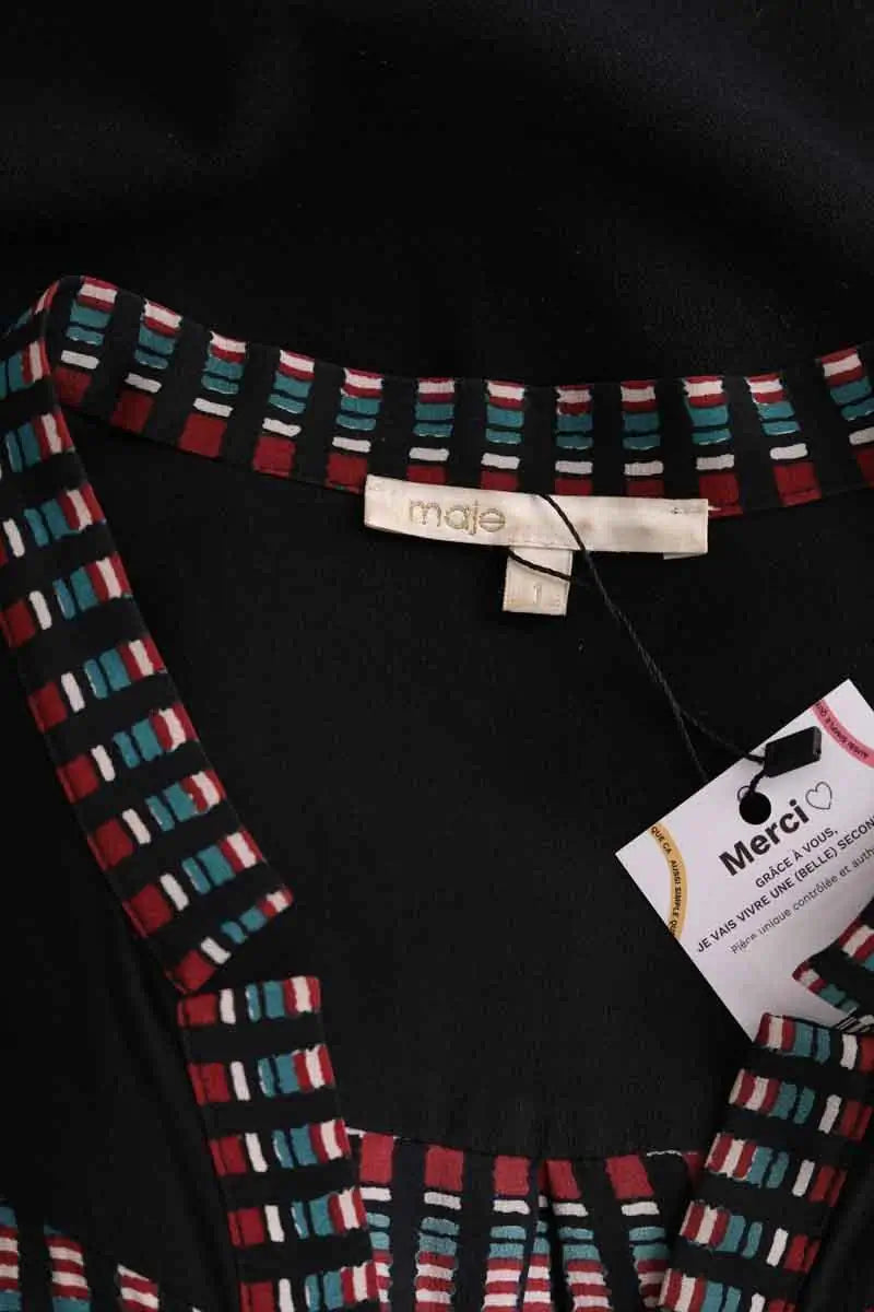 Robe Maje Loterie Noir en Synthétique