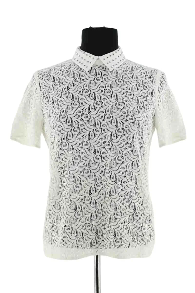 Blouse The Kooples Blanc en Coton, taille XS - Seconde Main