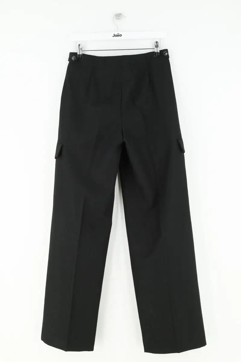 Pantalon large Sandro Noir en Laine