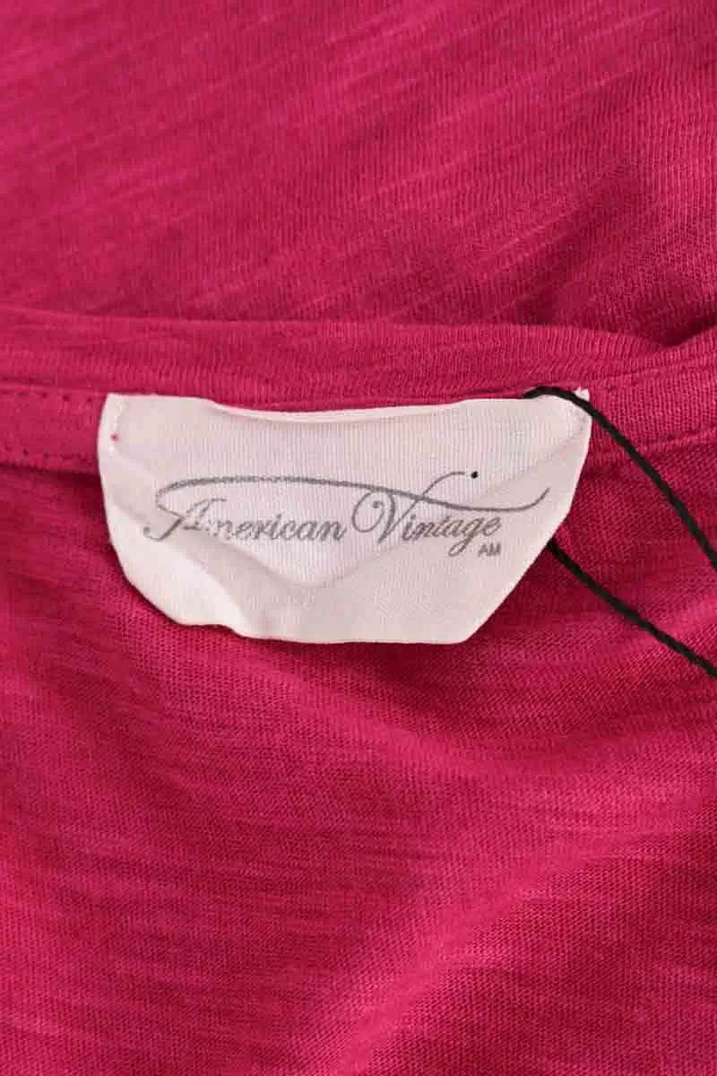 Top American Vintage Rose en Coton