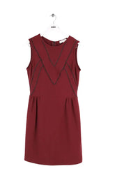 Robe Sandro Bordeaux en Synthétique, taille XS - Seconde Main